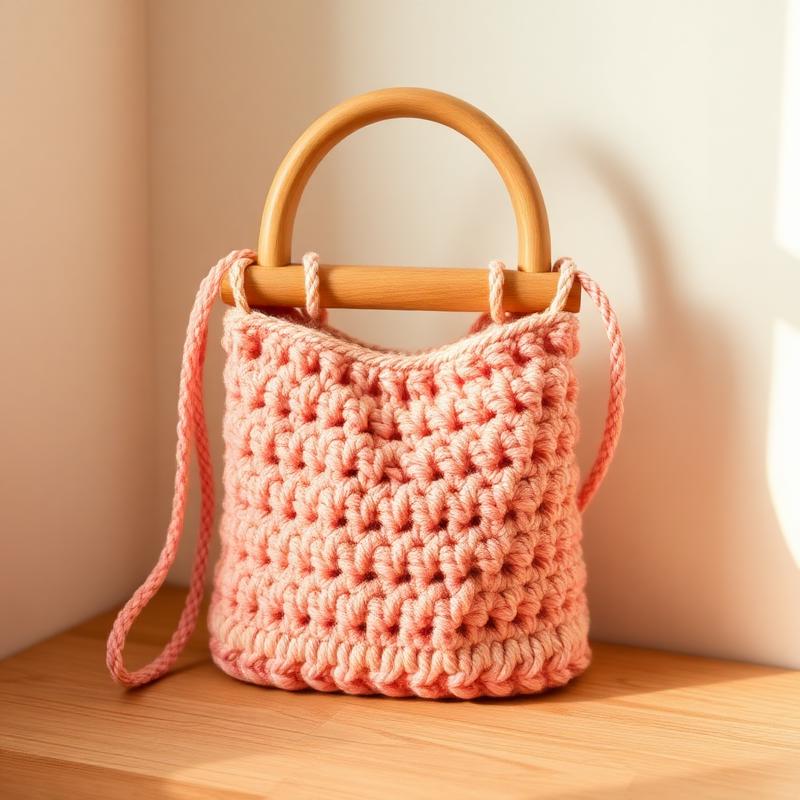 Wooden Handle Shoulder Bag